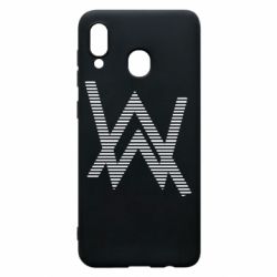 Чехол для Samsung A30 Alan Walker logo stripes - PrintSalon