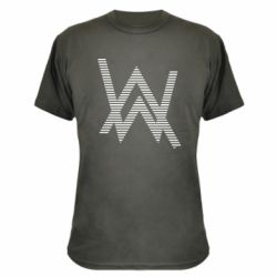Камуфляжная футболка Alan Walker logo stripes - PrintSalon