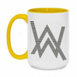 Чашка двухцветная 420ml Alan Walker logo stripes - PrintSalon
