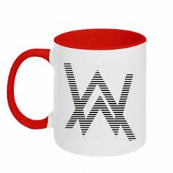 Чашка двокольорова Alan Walker logo stripes