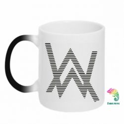 Чашка-хамелеон Alan Walker logo stripes - PrintSalon