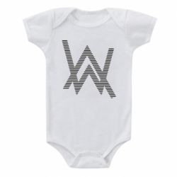 Детский бодик Alan Walker logo stripes - PrintSalon