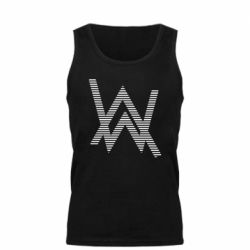 Мужская майка Alan Walker logo stripes - PrintSalon