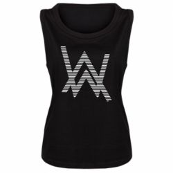 Женская майка Alan Walker logo stripes - PrintSalon