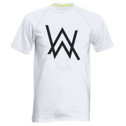 Мужская футболка для спорта Alan Walker logo - PrintSalon