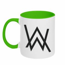 Чашка двухцветная 320ml Alan Walker logo - PrintSalon