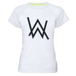 Женская футболка для спорта Alan Walker logo - PrintSalon