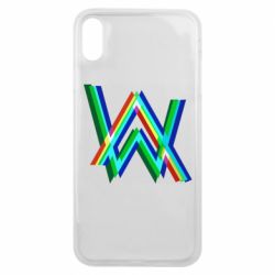 Чехол для iPhone Xs Max Alan Walker multicolored logo - PrintSalon