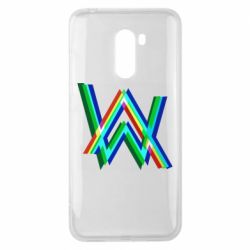 Чехол для Xiaomi Pocophone F1 Alan Walker multicolored logo - PrintSalon