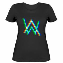 Женская футболка Alan Walker multicolored logo - PrintSalon