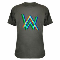 Камуфляжная футболка Alan Walker multicolored logo - PrintSalon