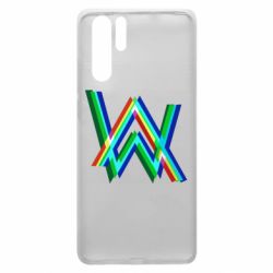 Чехол для Huawei P30 Pro Alan Walker multicolored logo - PrintSalon