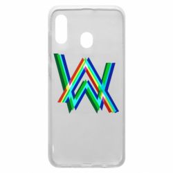 Чехол для Samsung A20 Alan Walker multicolored logo - PrintSalon