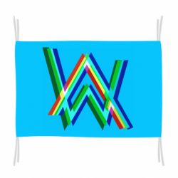 Флаг Alan Walker multicolored logo - PrintSalon