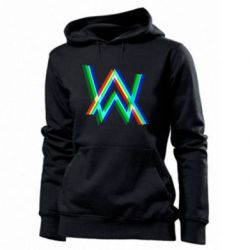 Женское худи Alan Walker multicolored logo - PrintSalon