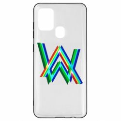 Чехол для Samsung A21s Alan Walker multicolored logo - PrintSalon