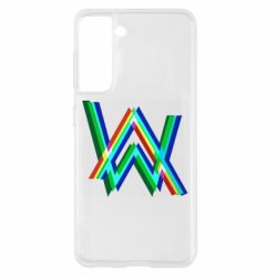 Чехол для Samsung S21 Alan Walker multicolored logo - PrintSalon
