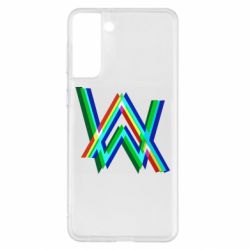 Чехол для Samsung S21+ Alan Walker multicolored logo - PrintSalon