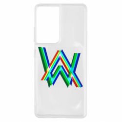 Чехол для Samsung S21 Ultra Alan Walker multicolored logo - PrintSalon
