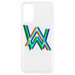 Чехол для Oppo Reno 4 Alan Walker multicolored logo - PrintSalon