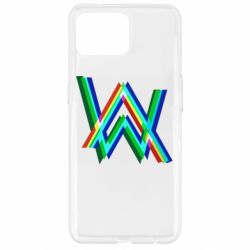 Чехол для Oppo Reno 4 Lite Alan Walker multicolored logo - PrintSalon