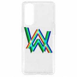 Чехол для Oppo Reno 4 Pro Alan Walker multicolored logo - PrintSalon