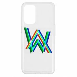 Чехол для Oppo Reno 5 4G Alan Walker multicolored logo - PrintSalon