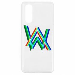Чехол для Oppo Find X2 Alan Walker multicolored logo - PrintSalon