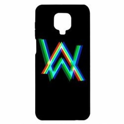 Чехол для Xiaomi Redmi Note 9S/9Pro/9Pro Max Alan Walker multicolored logo - PrintSalon