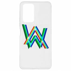 Чехол для Xiaomi Redmi Note 10 Pro Alan Walker multicolored logo - PrintSalon