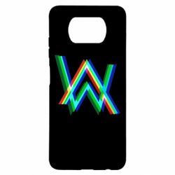 Чехол для Xiaomi Poco X3 Alan Walker multicolored logo - PrintSalon