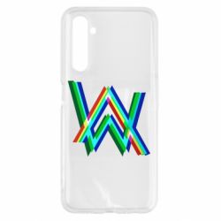 Чехол для Realme 6 Alan Walker multicolored logo - PrintSalon