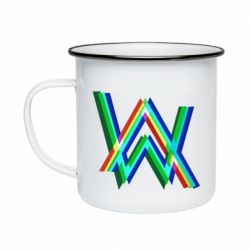 Кружка эмалированная Alan Walker multicolored logo - PrintSalon