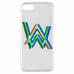 Чехол для iPhone SE 2022 Alan Walker multicolored logo - PrintSalon