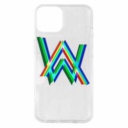 Чехол для iPhone 14 Alan Walker multicolored logo - PrintSalon