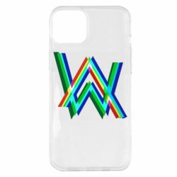 Чехол для iPhone 14 Plus Alan Walker multicolored logo - PrintSalon