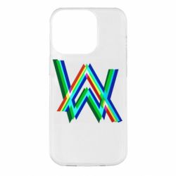 Чехол для iPhone 14 Pro Alan Walker multicolored logo - PrintSalon