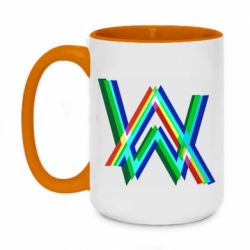 Чашка двухцветная 420ml Alan Walker multicolored logo - PrintSalon