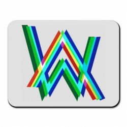 Коврик для мыши Alan Walker multicolored logo - PrintSalon