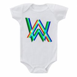 Детский бодик Alan Walker multicolored logo - PrintSalon