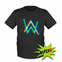Детская футболка Alan Walker multicolored logo - PrintSalon