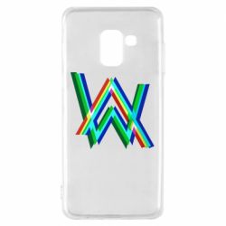 Чехол для Samsung A8 2018 Alan Walker multicolored logo - PrintSalon