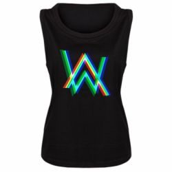 Женская майка Alan Walker multicolored logo - PrintSalon