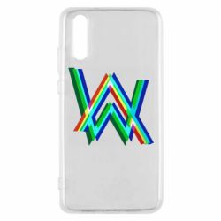 Чехол для Huawei P20 Alan Walker multicolored logo - PrintSalon