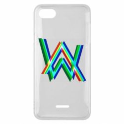 Чехол для Xiaomi Redmi 6A Alan Walker multicolored logo - PrintSalon