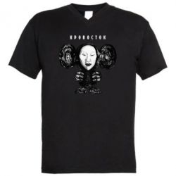 Мужская футболка  с V-образным вырезом Альбом Чебурашка - PrintSalon