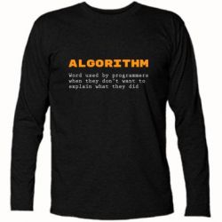 Футболка с длинным рукавом Algorithm - PrintSalon