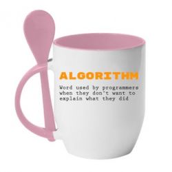 Чашка с ложкой Algorithm - PrintSalon