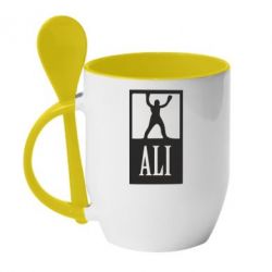Чашка с ложкой Ali - PrintSalon