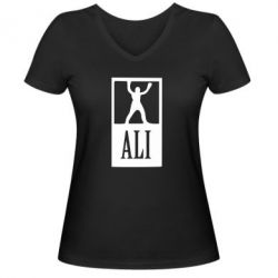 Женская футболка с V-образным вырезом Ali - PrintSalon